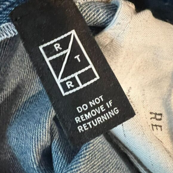 Redone Jeans Womens 30 Blue Medium Was Ultra High Rise Slim Skinny Fit Stretch - Picture 11 of 14